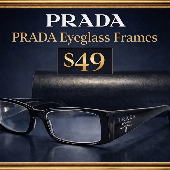 Prada Accessories - Prada Glossy Black  with a blue tint Eyewear